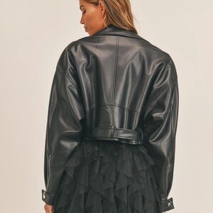 Women's Black Faux Leather Jacket
